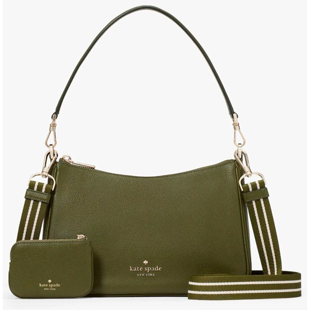 S Kate Spade Rosie Shoulder Bag Army Green Leather Purse KF086 Handbag NWT $399